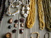 assortment of beads and bead chains - assortment of beads and bead chains. beads used to make jewelry.