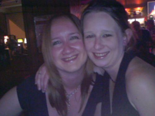 Out drinking! - Becky, my mate from uni and me out drinking in Plymouth, UK