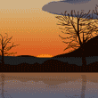 Nature - sunrising from the hill