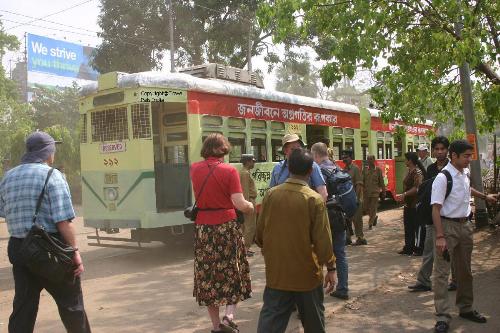 Kolkata  - it is the Tram gari (bengali term of car) in Kolkata