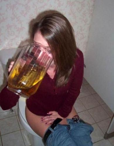 Non stop drinking - DO you think she is crazy?Ya she is.