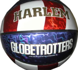 Famed HarlemGlobetrotter Red-White-N-Blue Ball - The Harlem Globetrotters always play with a redb, white and blue basketball.