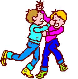 cartoon of boys fighting - this is a cartoon showing boys fighting.