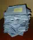 squares of jean material - quilt making with materials some you can mix, my favorite is jean material