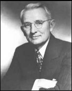 Dale Carnegie - From Wikipedia:

Dale Carnegie (originally Carnegey) (November 24, 1888 - November 1, 1955) was an American writer and the developer of famous courses in self-improvement, salesmanship, corporate training, public speaking and interpersonal skills. Born in poverty on a farm in Missouri, he was the author of How to Win Friends and Influence People, first published in 1936, which has sold over 30 million copies through many editions and remains popular today. He also wrote a biography of Abraham Lincoln, titled Lincoln the Unknown, as well as several other books.

