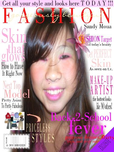 Fashion Magazine - this is a picture of a fashion magazine that I created for my siblings. It's really unique what computer these days can do.