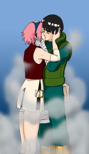 rock lee and sakura - wen i saw dis pic i shook but then again nice.
