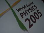 Physics 2005 - Image shows the cover from science unlimited which declare 2005 as the year of Physics