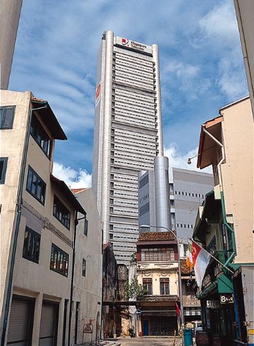 singapore - the view of the tallest buildings of singapore